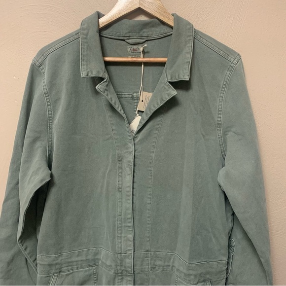 Faherty Overland Twill Jumpsuit in Olive Green Size XL NWT New - Picture 3 of 16